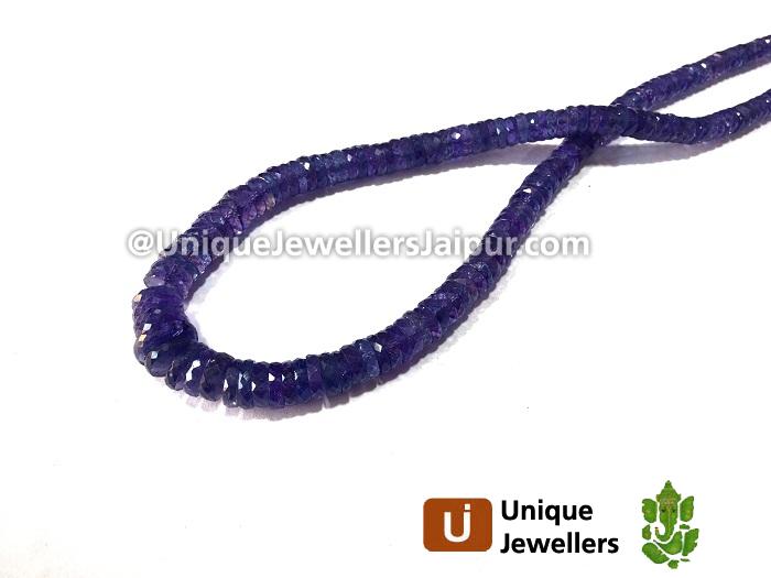 Tanzanite Faceted Tyre Beads