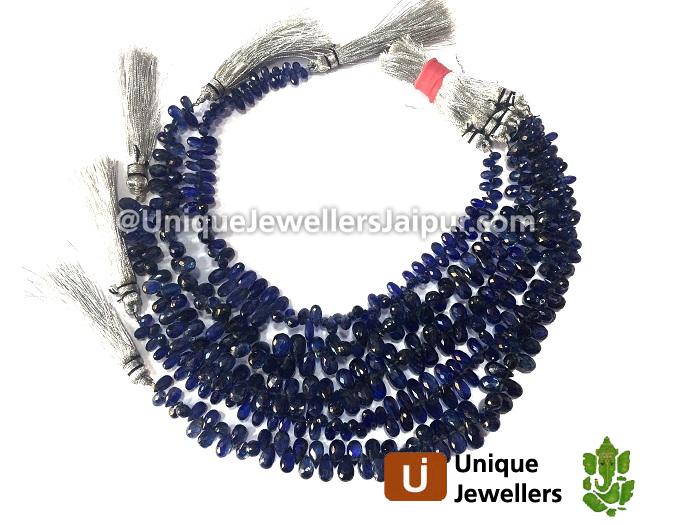 Deep Kyanite Faceted Drop Beads