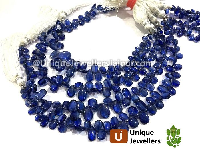 Kyanite Smooth Pear Beads