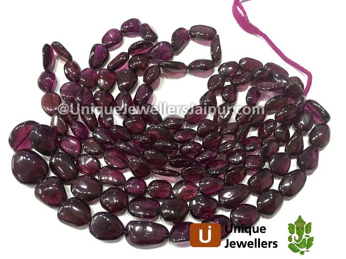 Rhodolite Garnet Far Smooth Nugget Beads