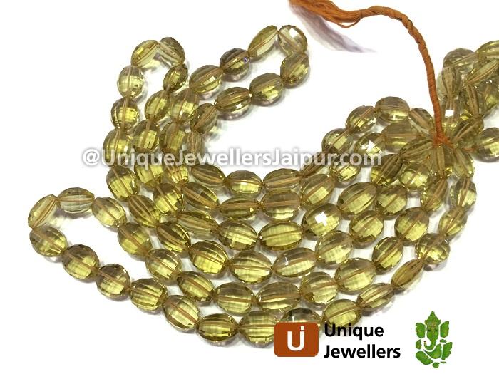 Citrine Far Step Cut Oval Beads