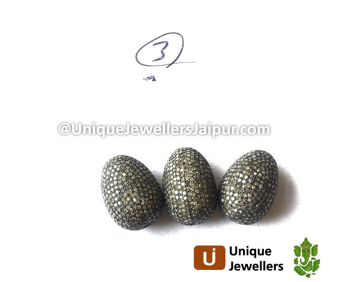 Diamond Studded Silver Egg