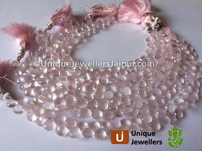 Rose Quartz Faceted Heart