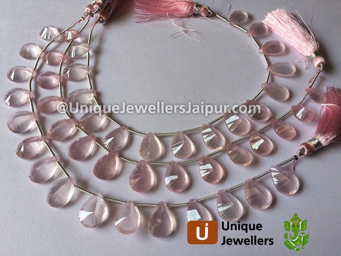 Rose Quartz Concave Pear