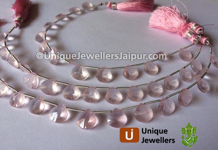 Rose Quartz Double Concave Heart