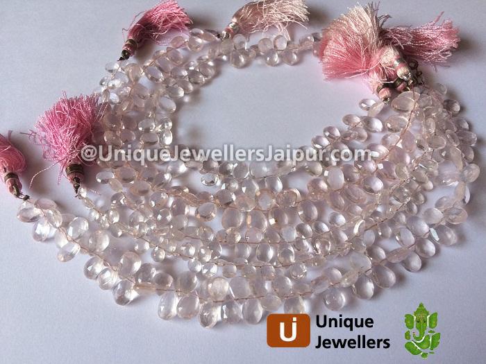 Rose Quartz Faceted Pear