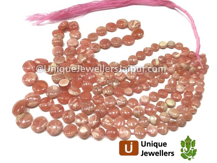 Rhodochrosite Far Smooth Coin Beads