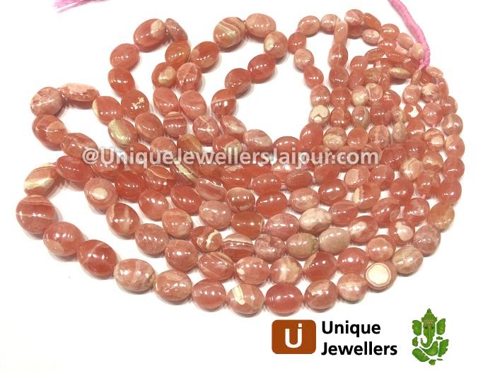 Rhodochrosite Smooth Oval Beads