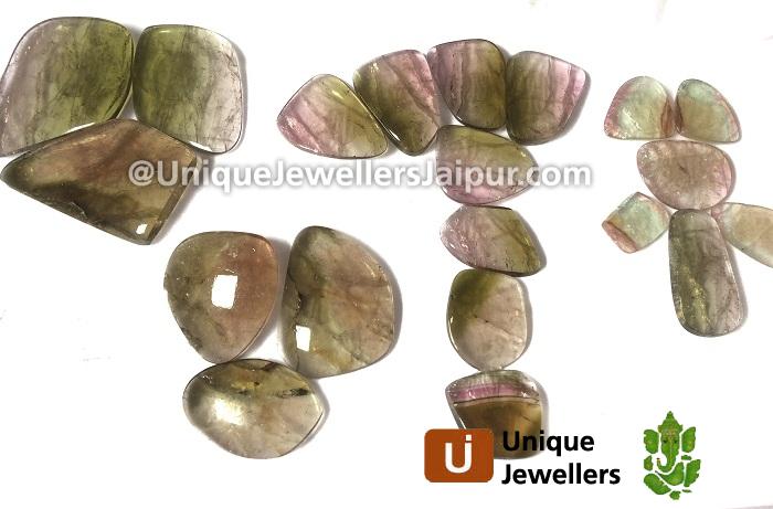 Bi Colour Tourmaline Smooth Slices