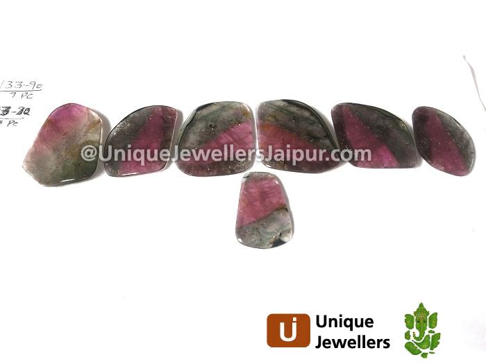 Bi Colour Tourmaline Smooth Slices