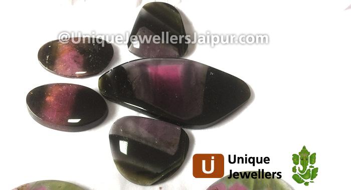 Bi Colour Tourmaline Smooth Slices