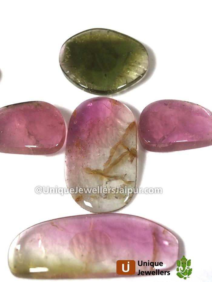 Bi Colour Tourmaline Smooth Slices