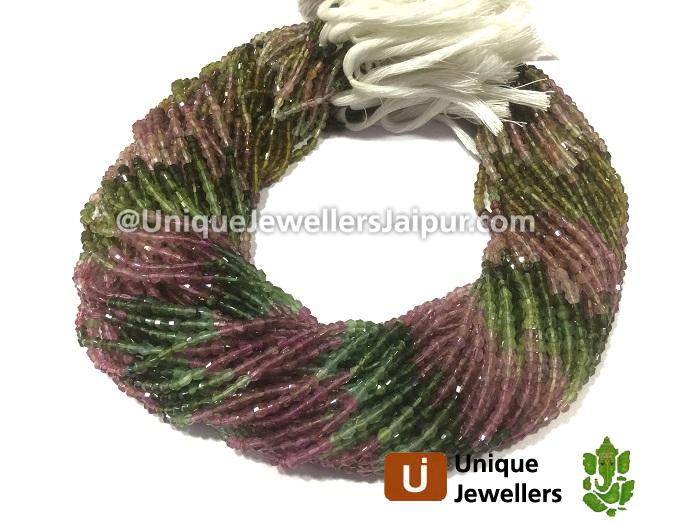 Tourmaline Faceted Rice Beads