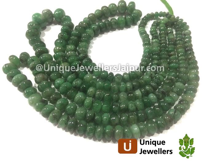 Emerald Smooth Roundelle Beads