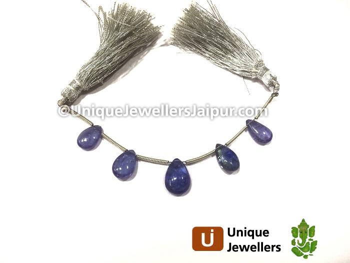 Tanzanite Plain Pear Beads