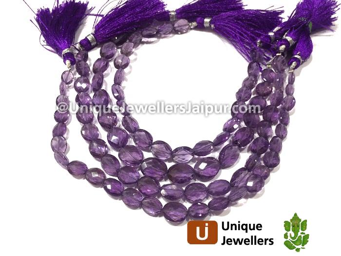 Amethyst Far Faceted Oval Beads
