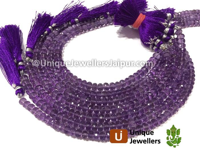 Amethyst Faceted Roundelle Beads