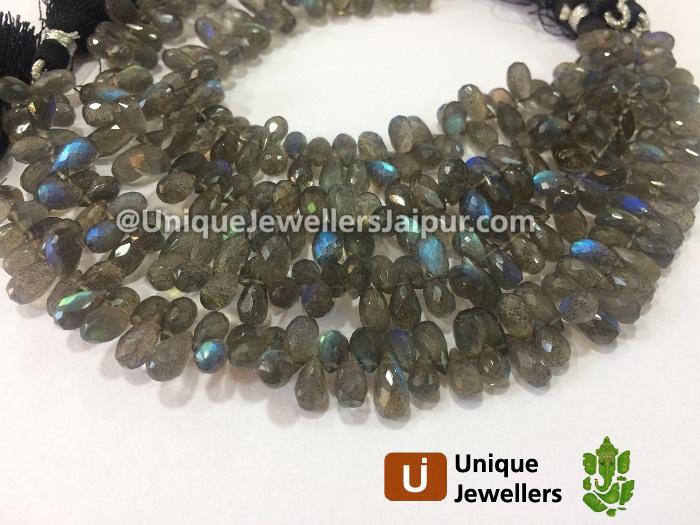 Labradorite Faceted Drop Beads