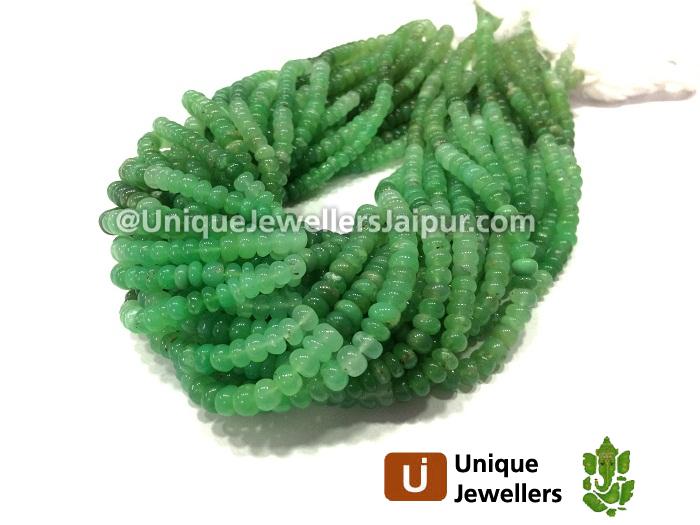 Chrysoprase Far Smooth Roundelle Beads