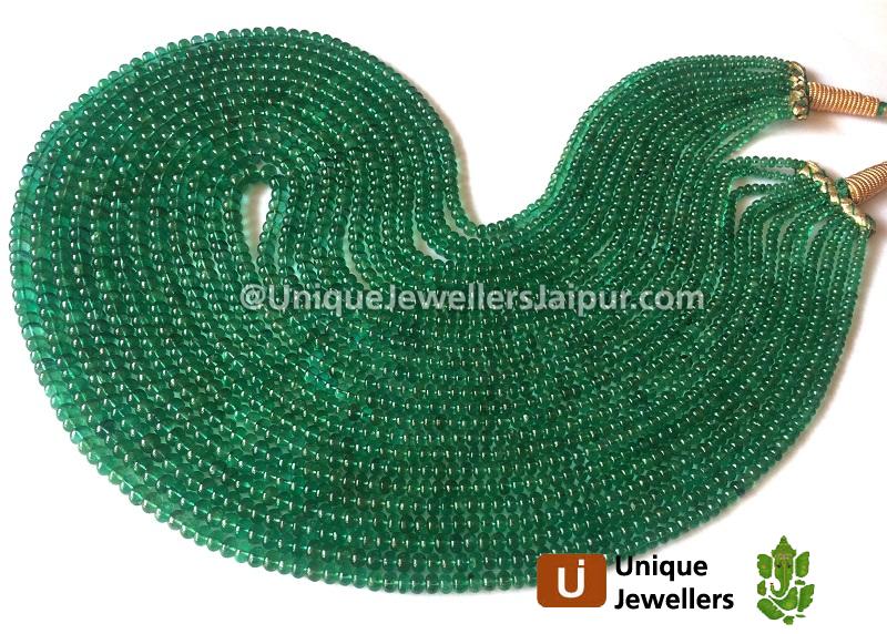 Emerald Smooth Roundelle Beads