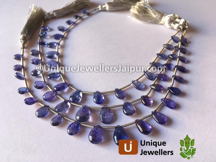 Tanzanite Smooth Pear Beads