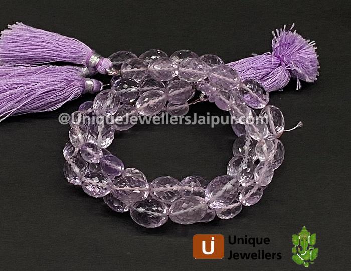 Pink Amethyst Faceted Drum Beads