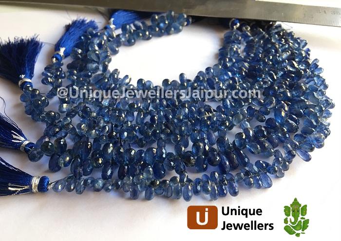 Kyanite Faceted Drop Beads