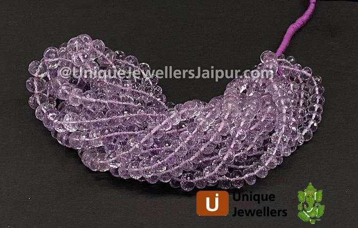 Pink Amethyst Far Faceted Roundelle Beads