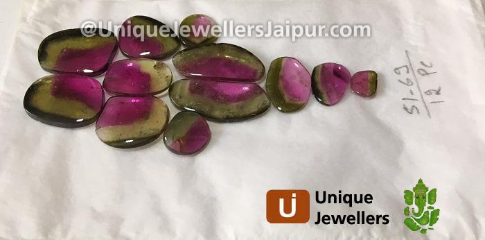 Watermelon Tourmaline Plain Slices