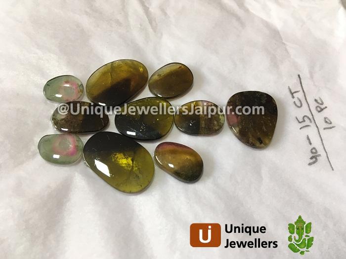 Bi Colour Tourmaline Smooth Slices