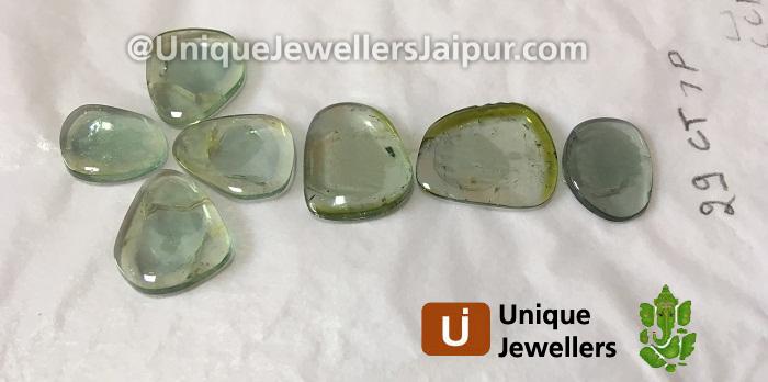 Bluish Green Tourmaline Smooth Slices