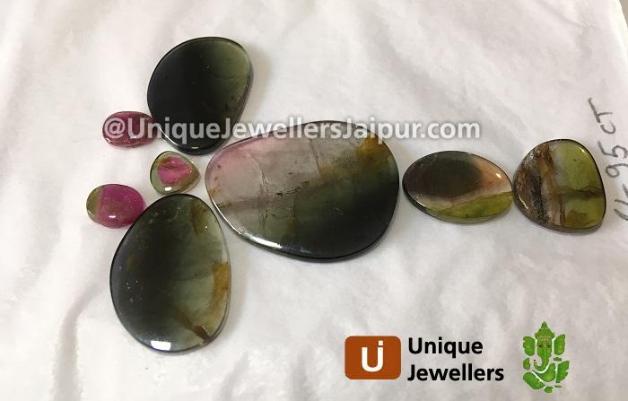 Bi Colour Tourmaline Plain Slices