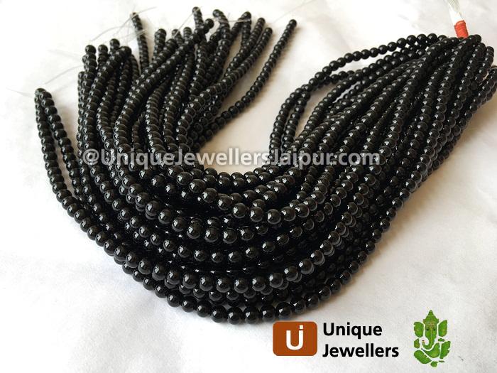 Black Onyx Smooth Round Beads