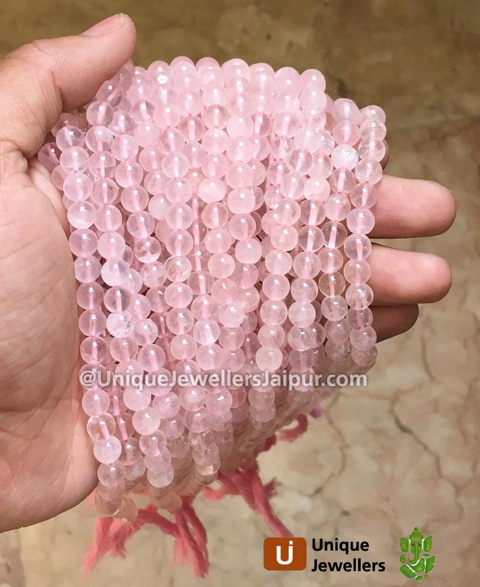 Rose Quartz Smooth Round Beads