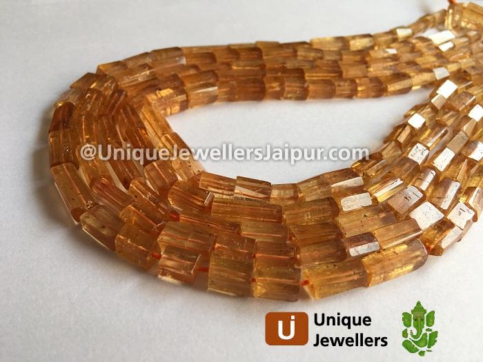 Imperial Topaz Far Step Cut Cylinder Beads