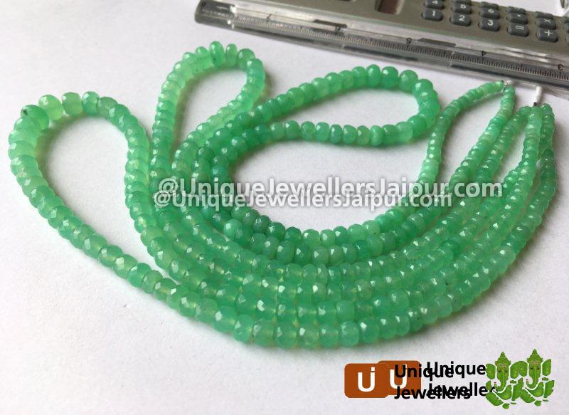 Crysoprase Faceted Roundelle Beads