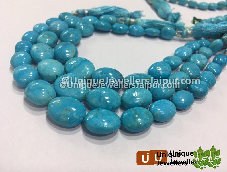 Sleeping Beauty Turquoise Oval Nugget Beads