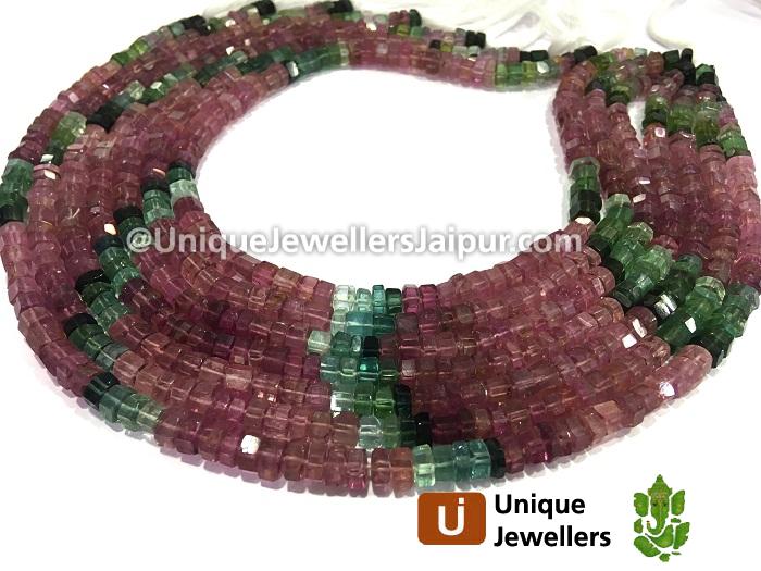 Tourmaline Far Step Cut Roundelle Beads