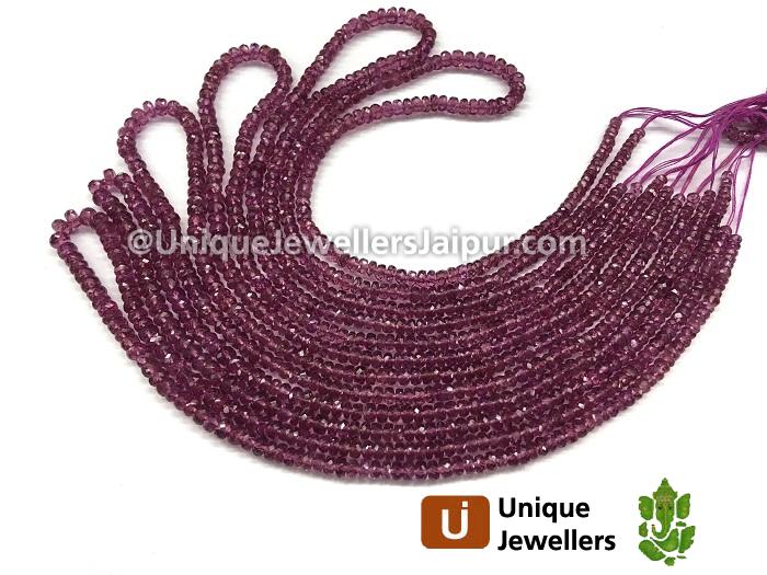 Rhodolite Garnet Faceted Roundelle Beads