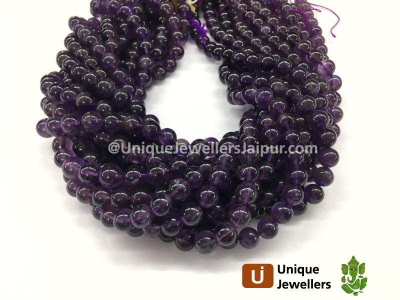 Amethyst Smooth Round Beads