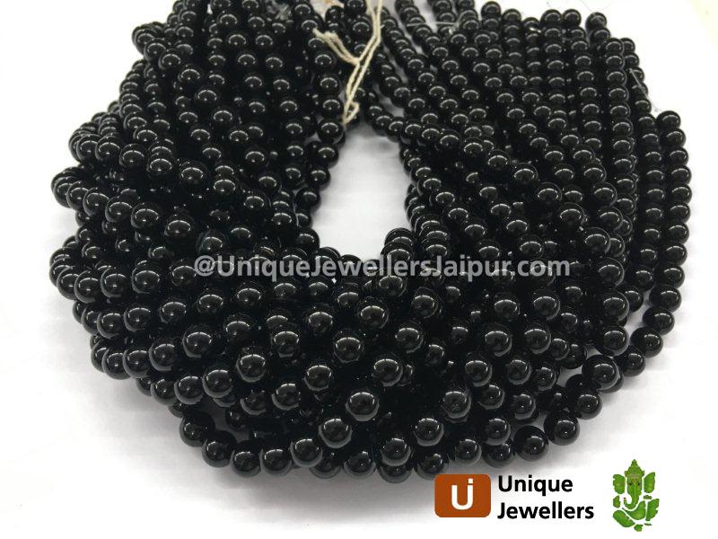 Black Onyx Smooth Round Beads