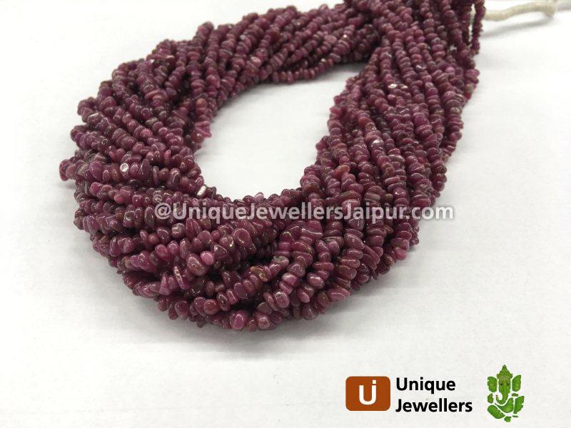 Ruby Uncut Chips Beads