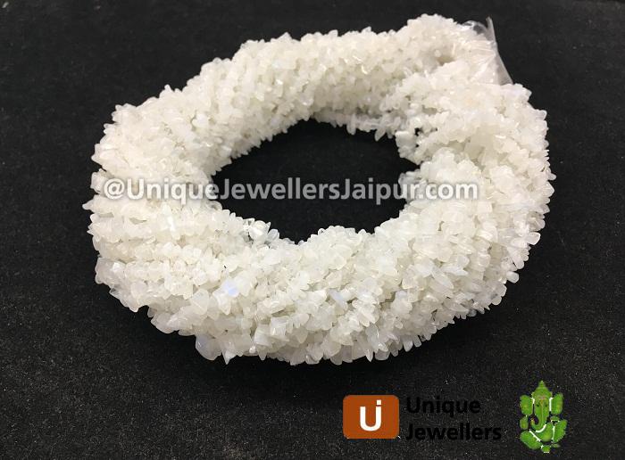 White Rainbow Uncut Chips Beads