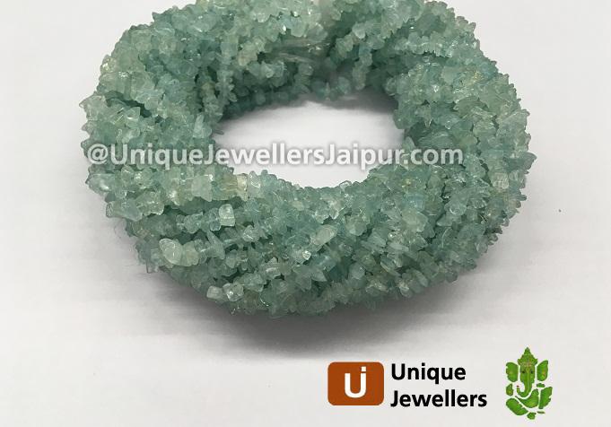 Aquamarine Uncut Chips Beads