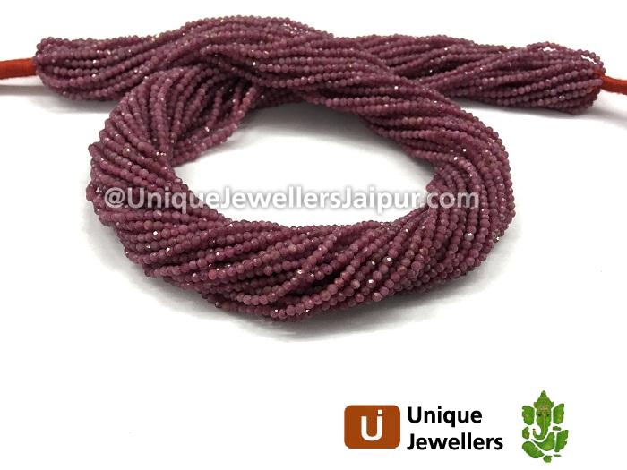 Natural Ruby Micro Cut Roundelle Beads
