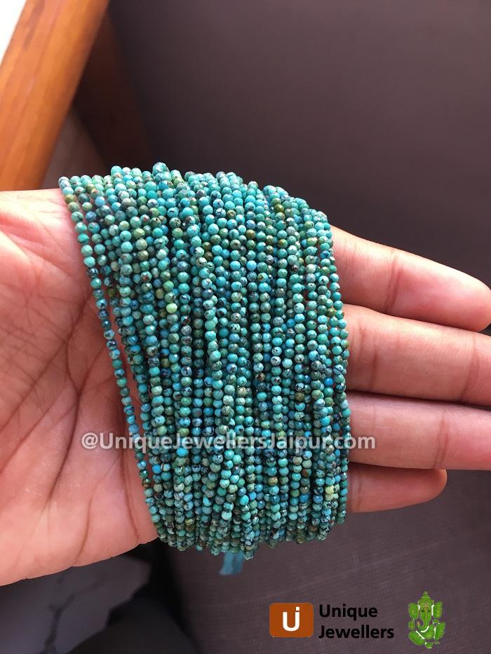Turquoise Micro Cut Roundelle Beads