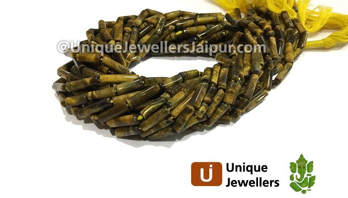 Tiger Eye Plain Tube Beads