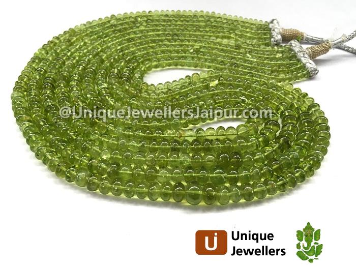 Peridot Smooth Roundelle Beads