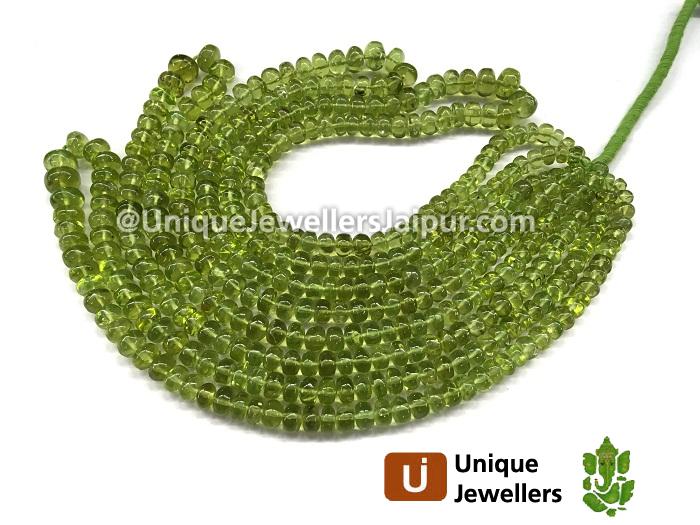 Peridot Smooth Roundelle Beads