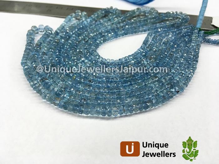 Santa Maria Aquamarine Faceted Roundelle Beads